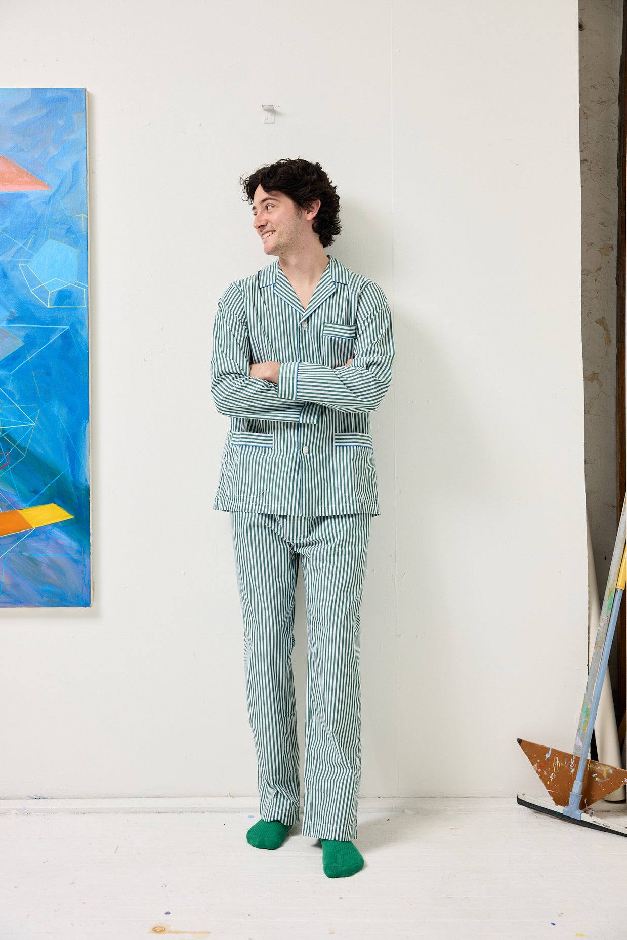 Schostal x Alex Mill Striped Long Sleeve Pajama Set