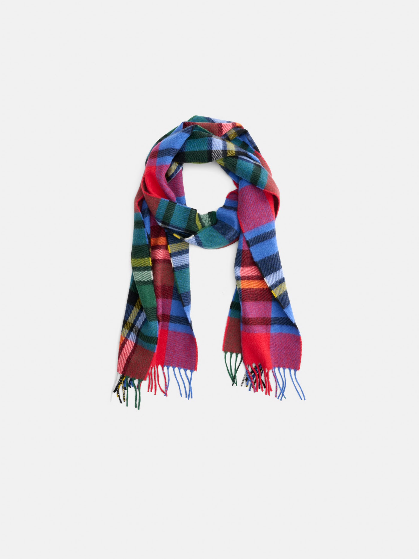 Joshua Ellis Plaid Scarf in Cashmere