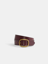 Maximum Henry Wide Oval Belt In Oxblood