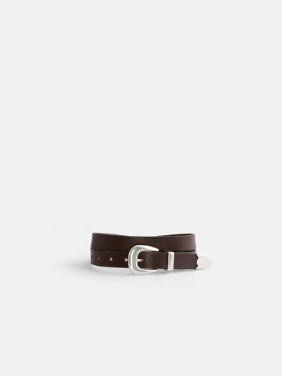Maximum Henry Slim 3 Piece 1 Belt With Silver In Brown