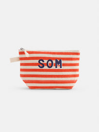 The Painted Perfect Striped Canvas Pouch