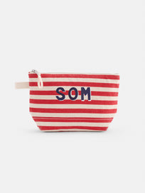 The Painted Perfect Striped Canvas Pouch