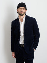 Mill Blazer In Corduroy In Dark Navy