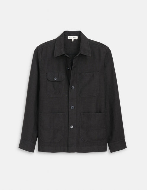 Garment Dyed Work Jacket in Linen
