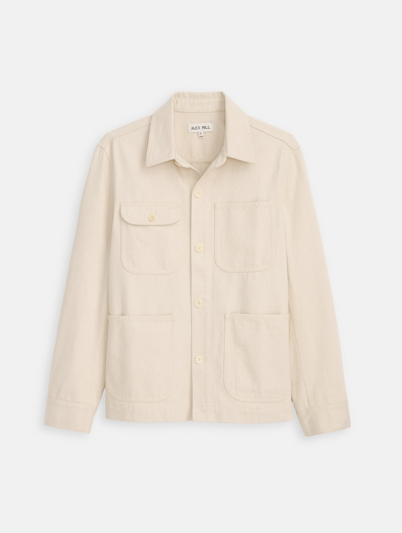 Garment Dyed Work Jacket In Recycled Denim