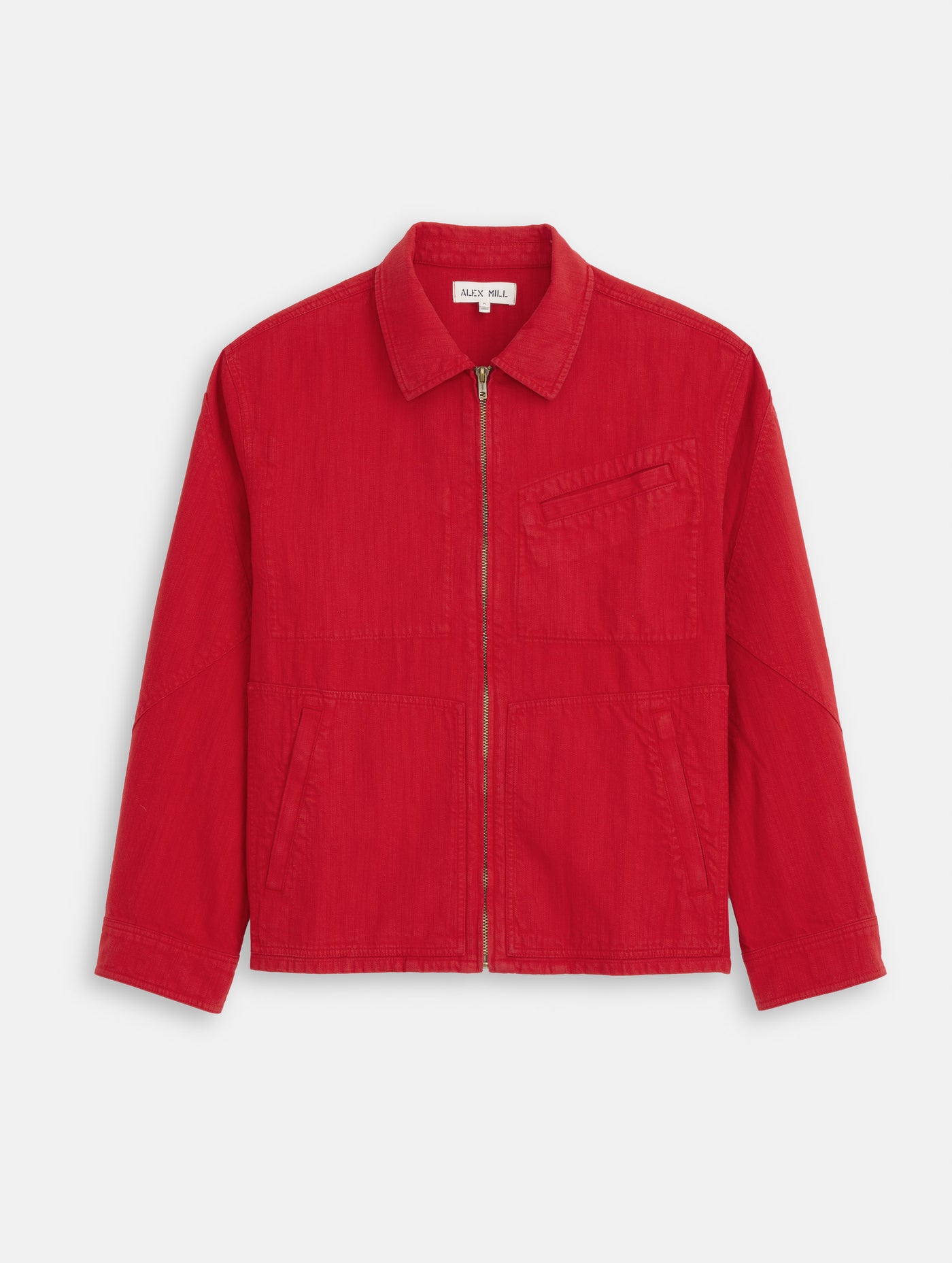 Andre Zip Jacket In Linen Twill