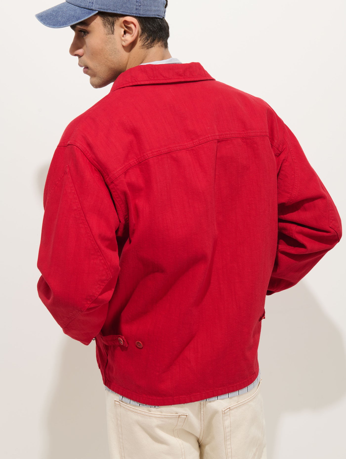 Andre Zip Jacket In Linen Twill