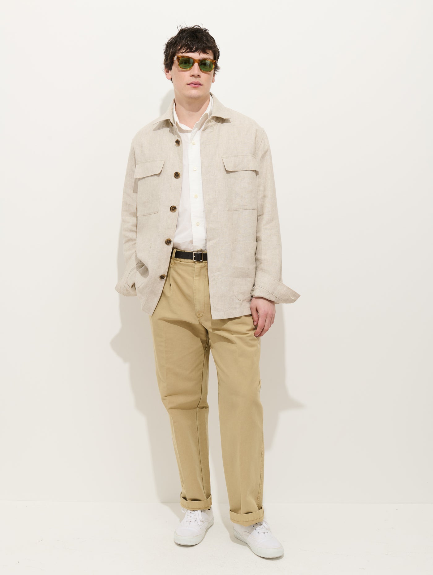 Riviera Work Jacket In Flax Linen