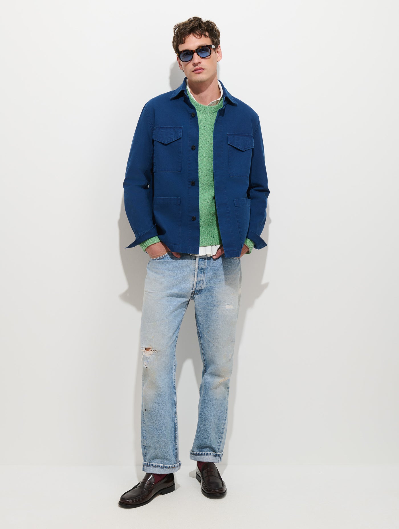 Garment Dyed Work Jacket in Canvas