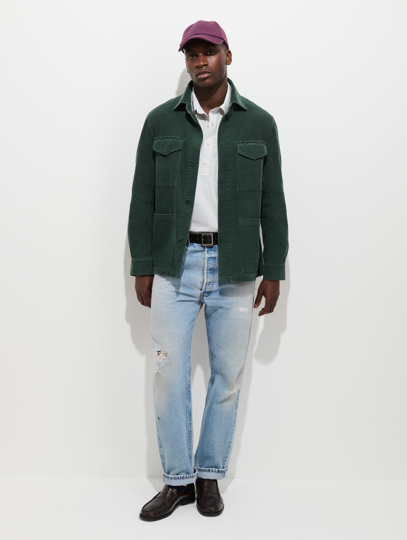 Garment Dyed Chore Jacket in Corduroy
