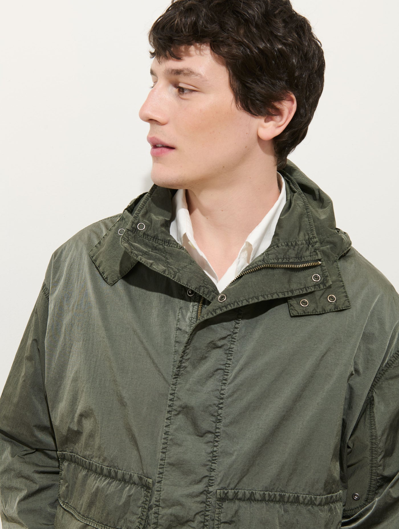 David Windbreaker In Crinkle Nylon