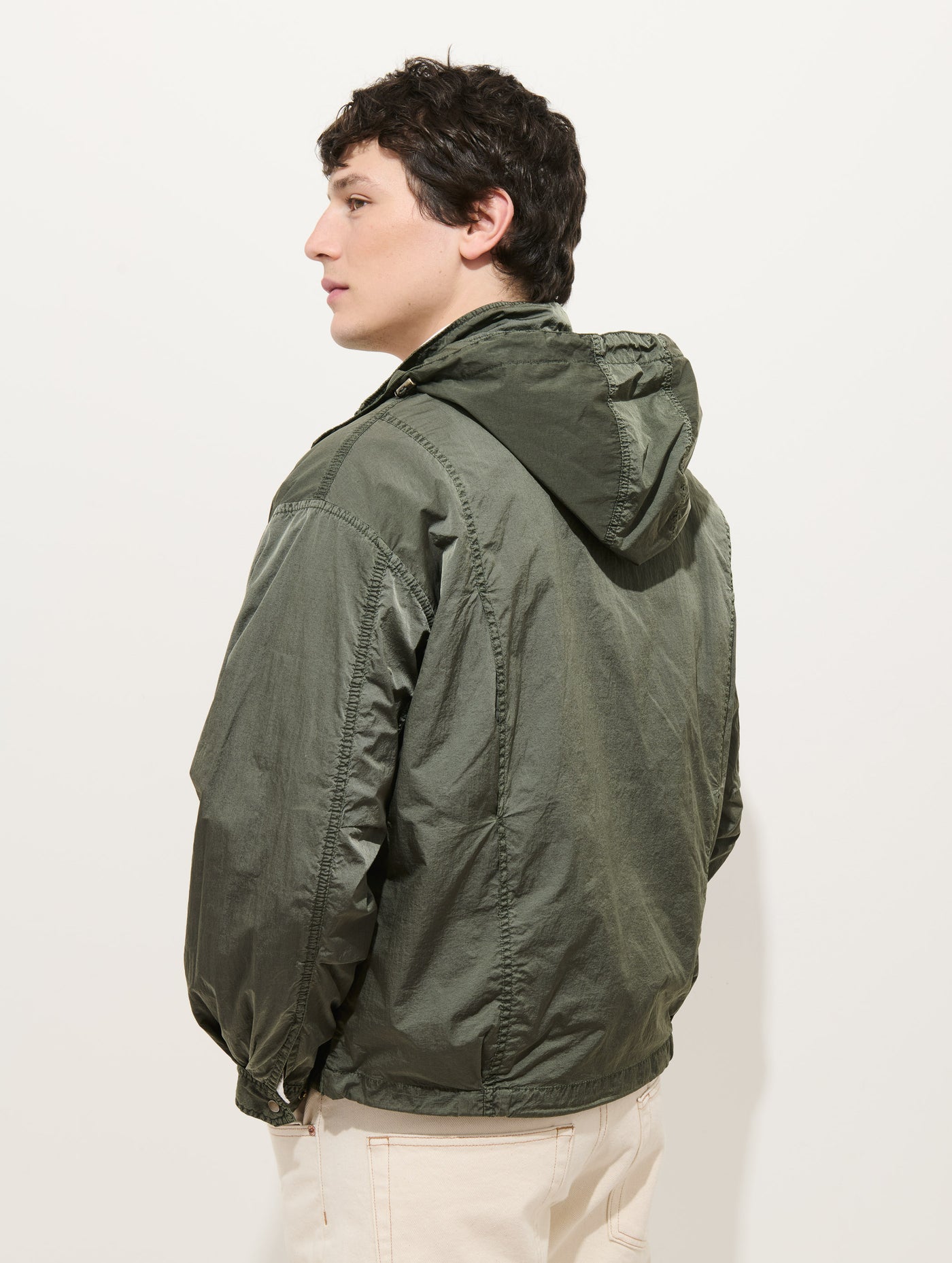 David Windbreaker In Crinkle Nylon