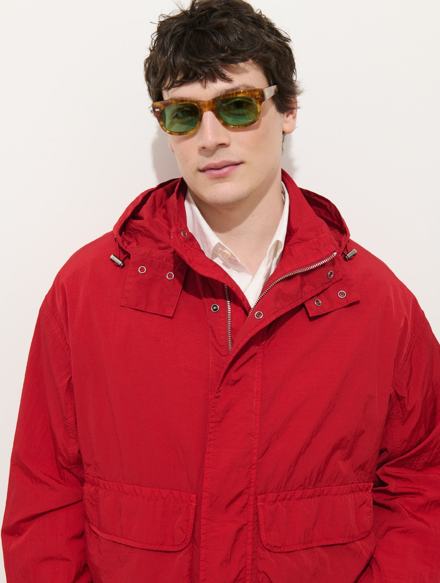 David Windbreaker In Crinkle Nylon