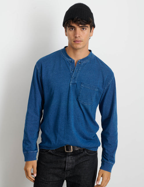 Alan Henley In Indigo Slub Cotton