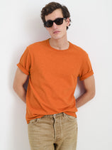 The Standard T Shirt In Slub Cotton In New Orange
