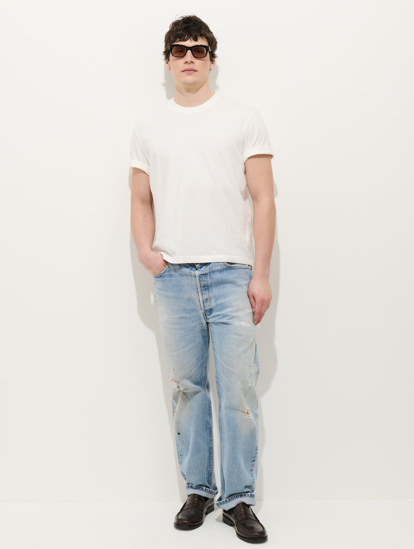 Crosby Tee In Heavy Slub Cotton
