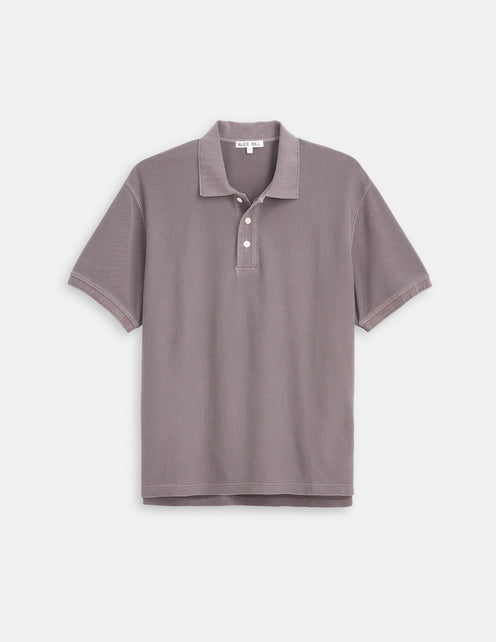 Garment Dyed Polo In Pique Cotton