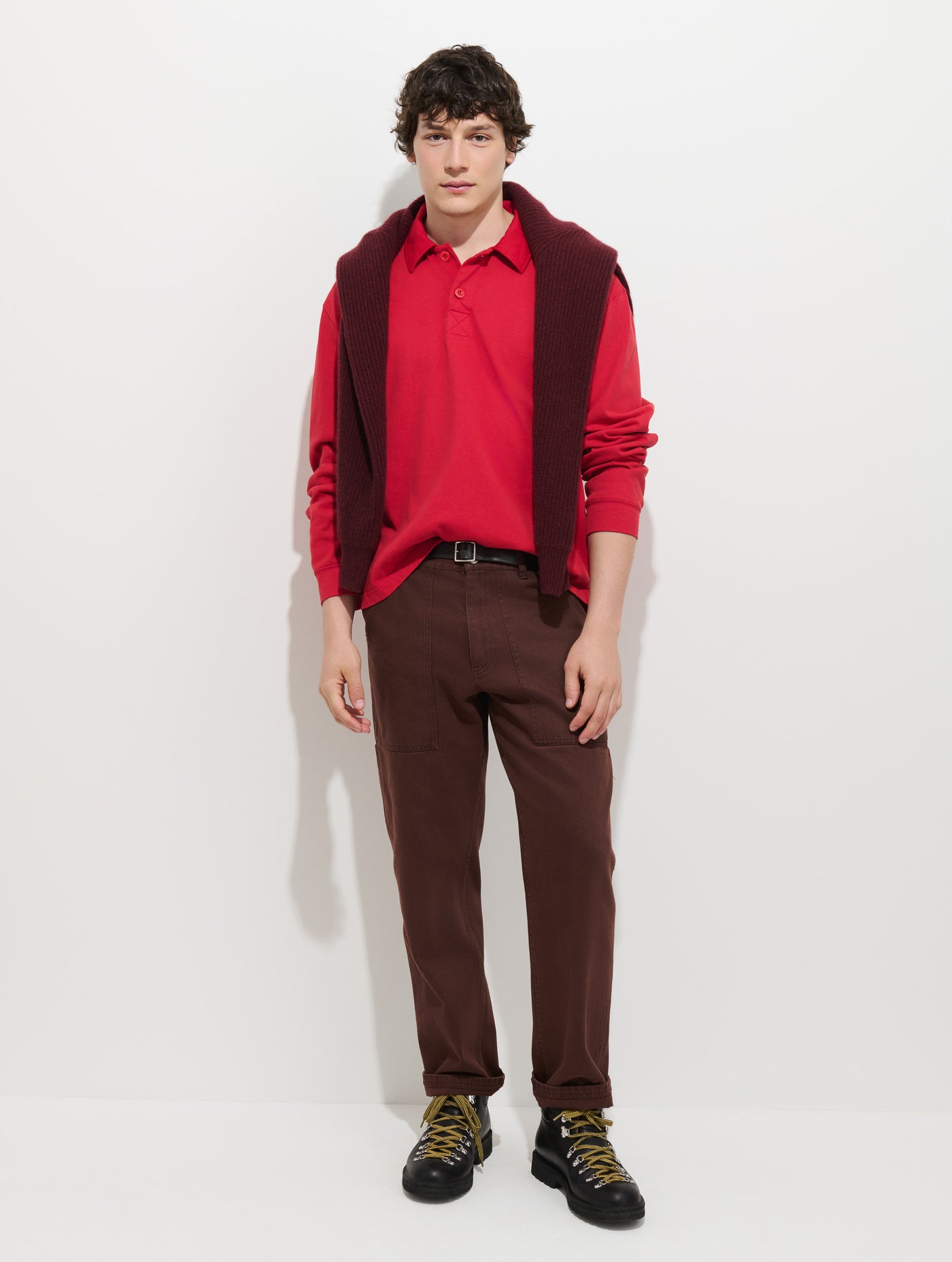 Garment Dyed Rugby Shirt In Cotton Jersey