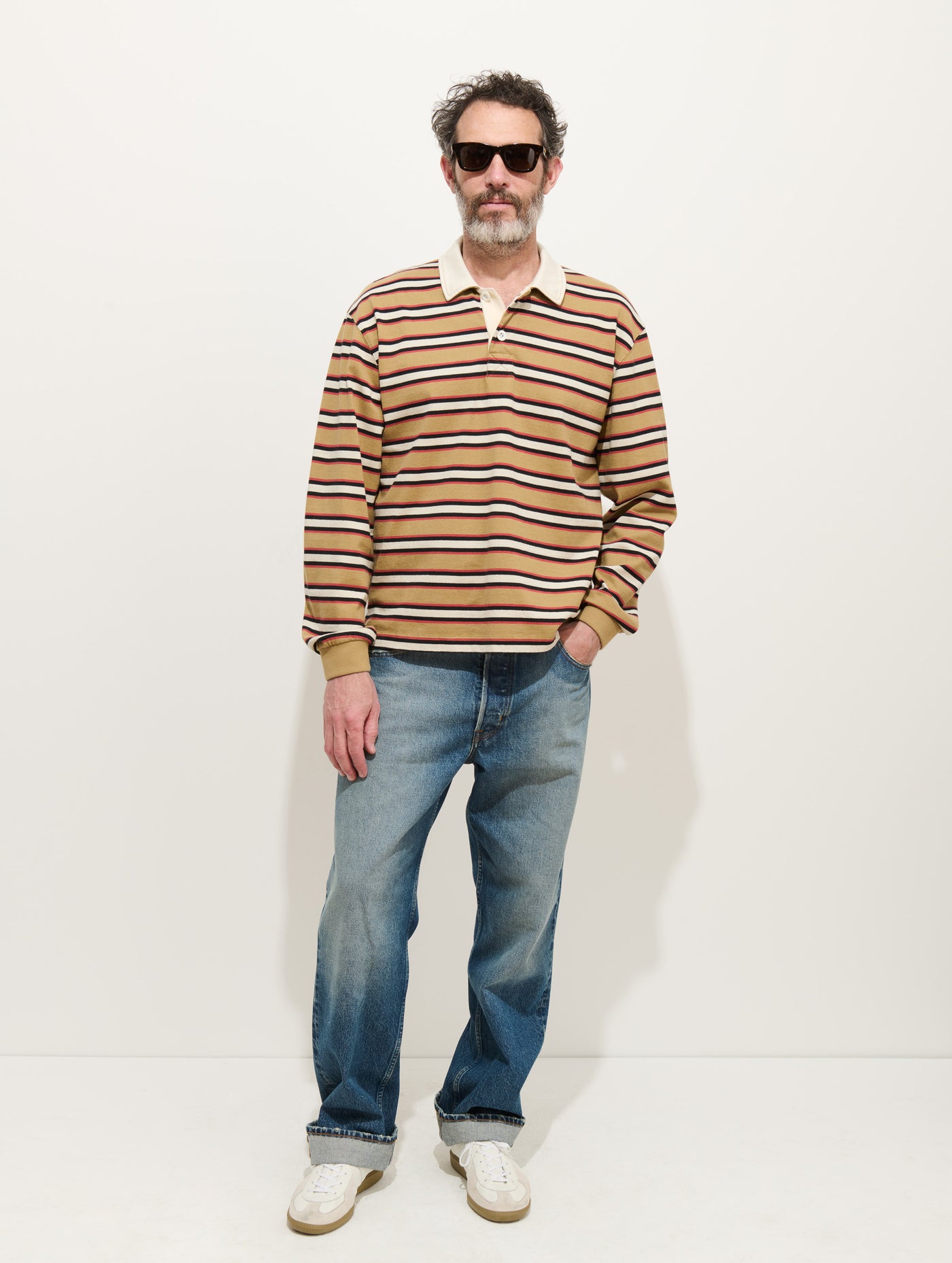 Rugby Striped Shirt In Cotton Jersey