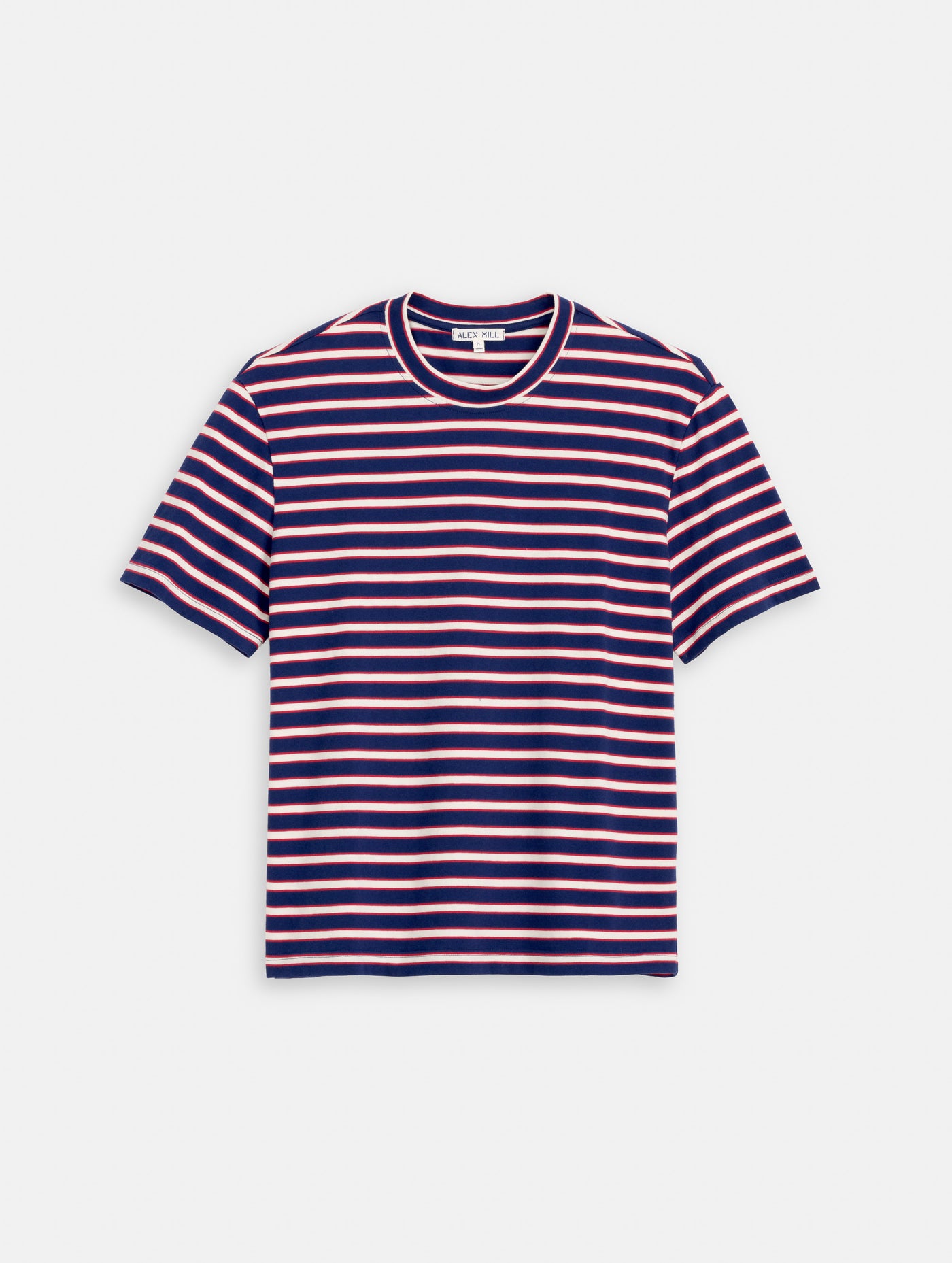 Crosby Striped Tee In Heavy Slub Cotton