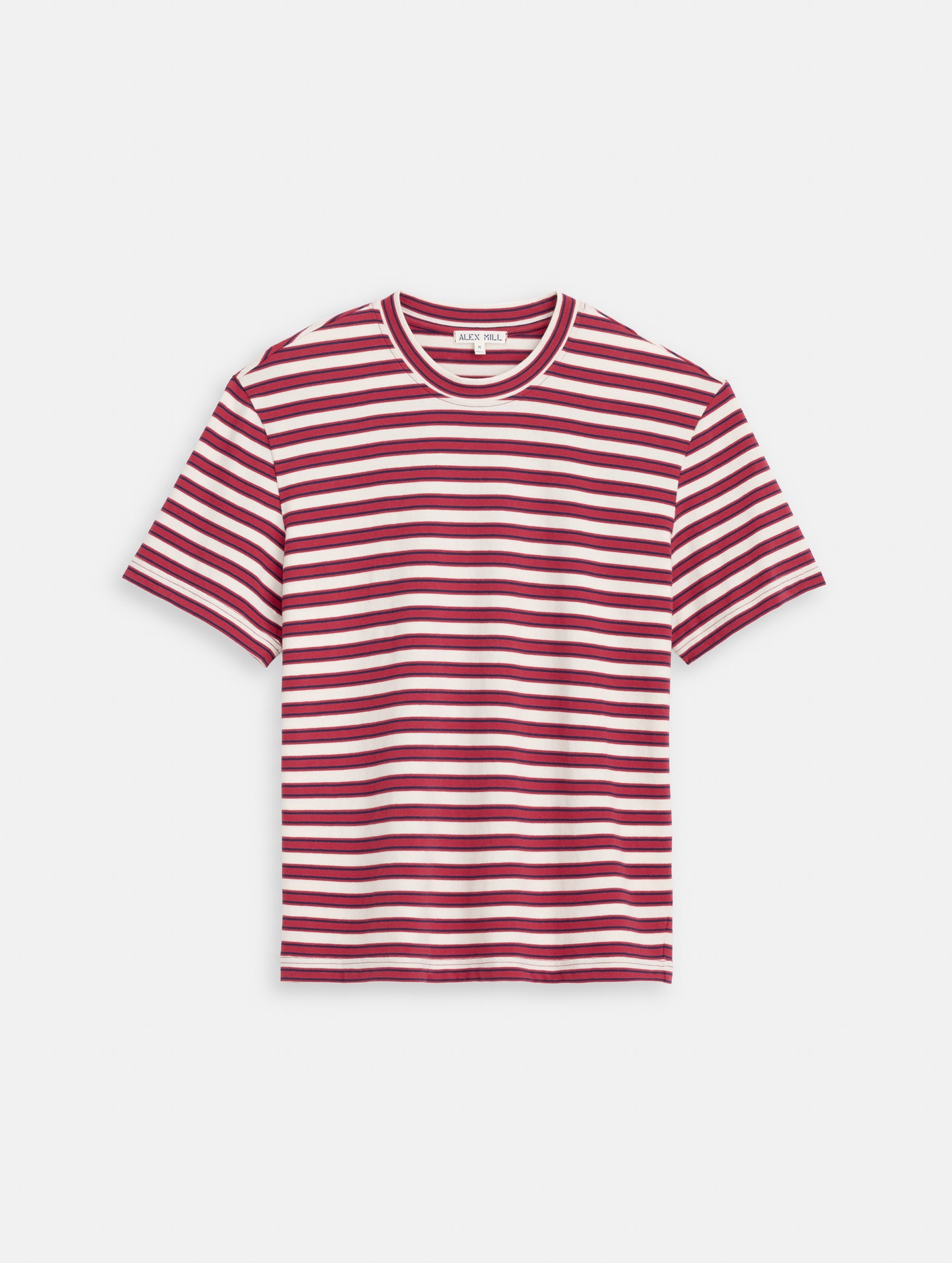 Crosby Striped Tee In Heavy Slub Cotton