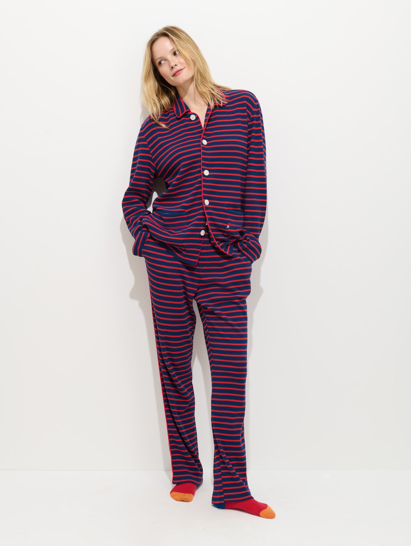 The Striped Waffle Pant