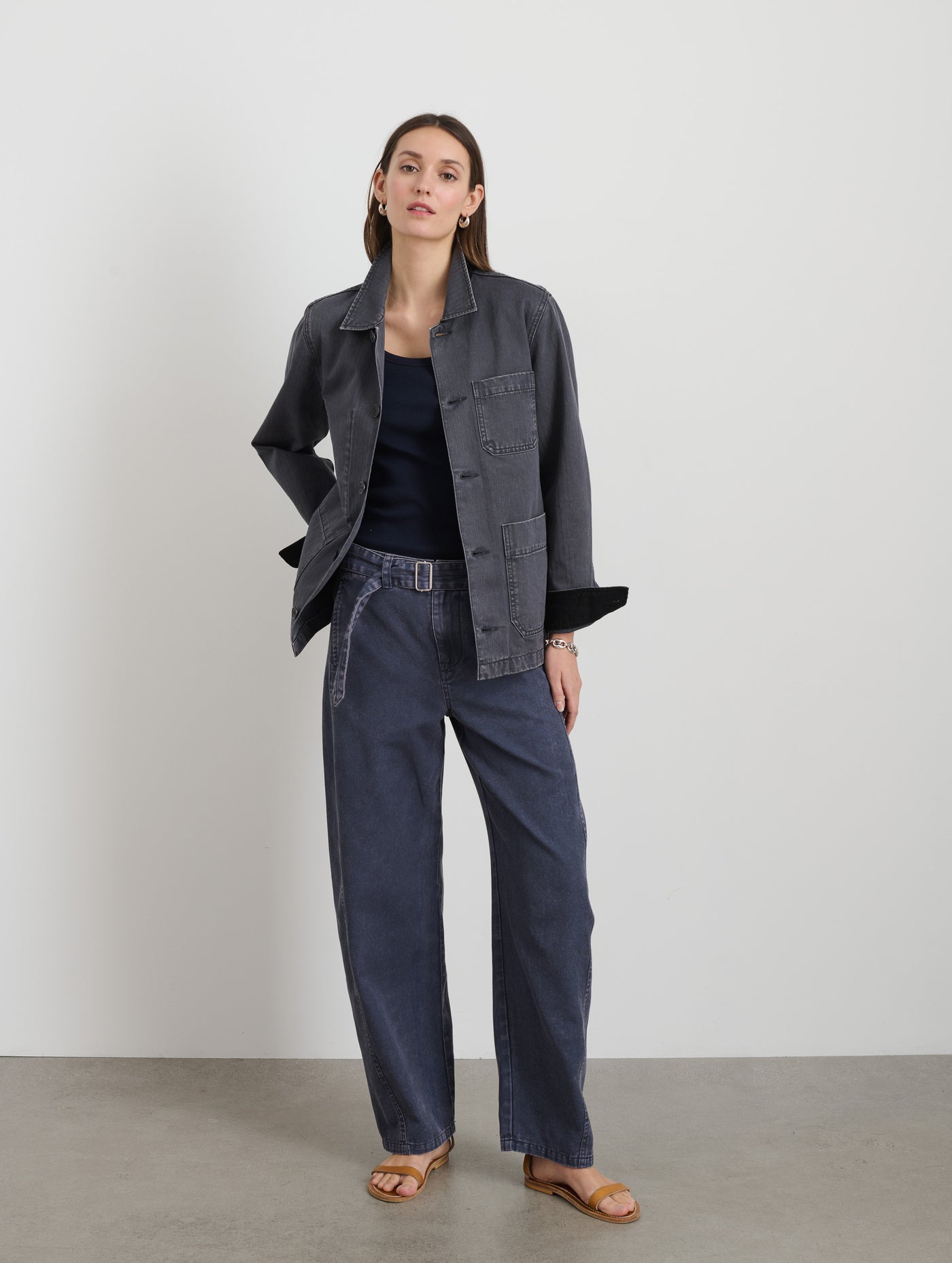 Britt Work Jacket In Herringbone