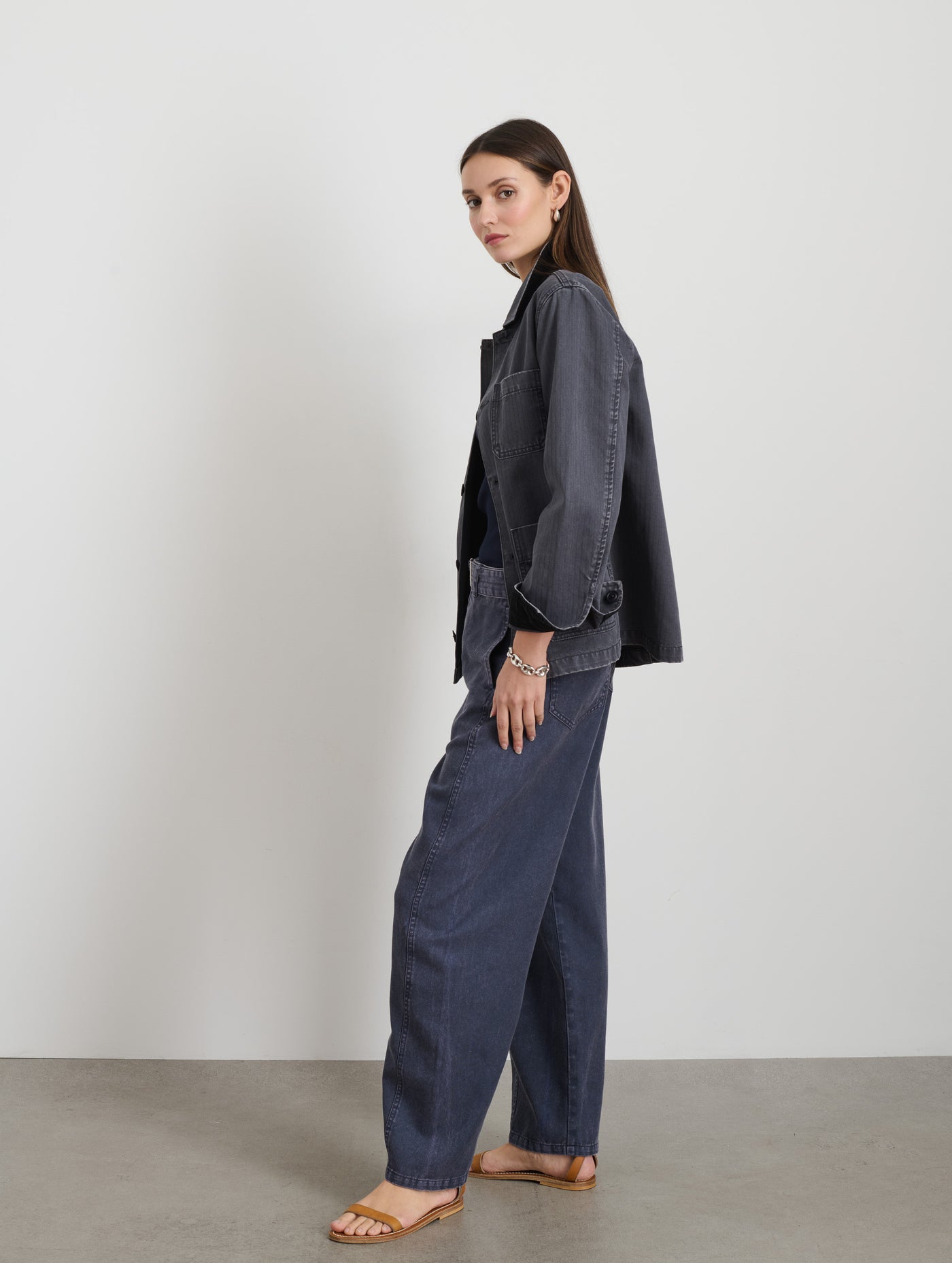 Britt Work Jacket In Herringbone
