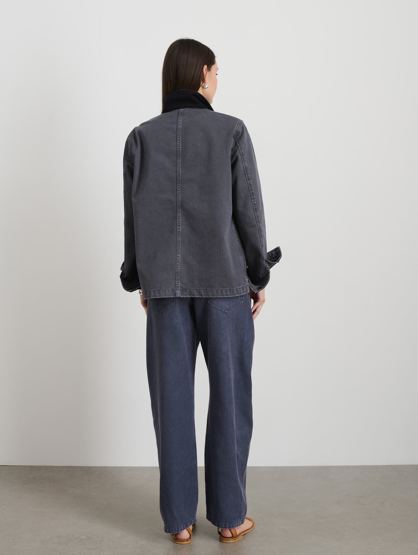 Britt Work Jacket In Herringbone