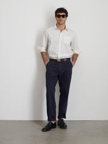 Straight Leg Pant In Vintage Wash Chino In Dark Navy