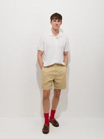 Pull On Short In Cotton Herringbone