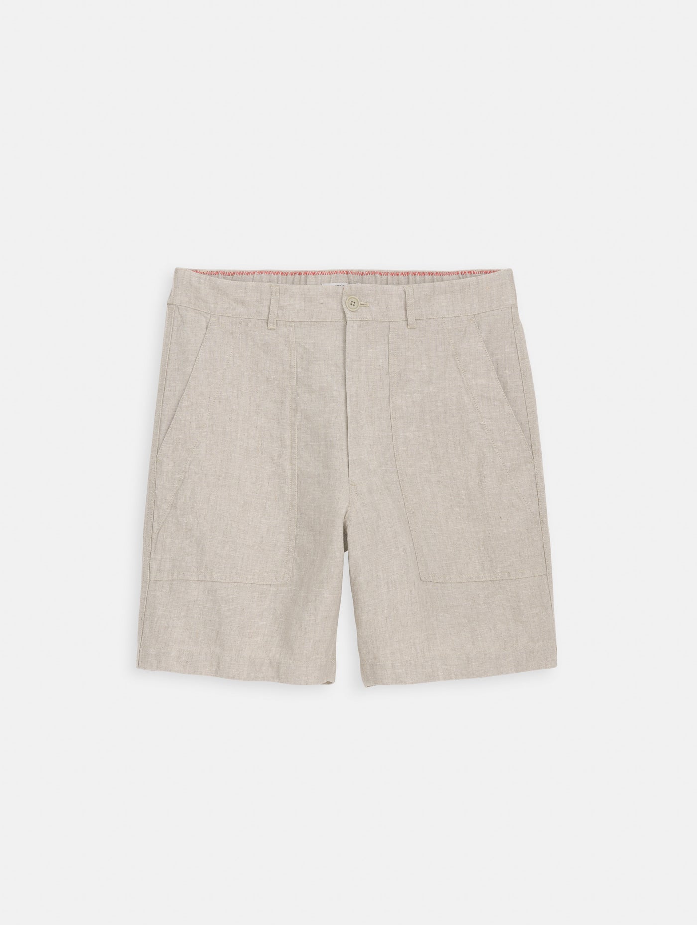 Pull On Field Short In Flax Linen