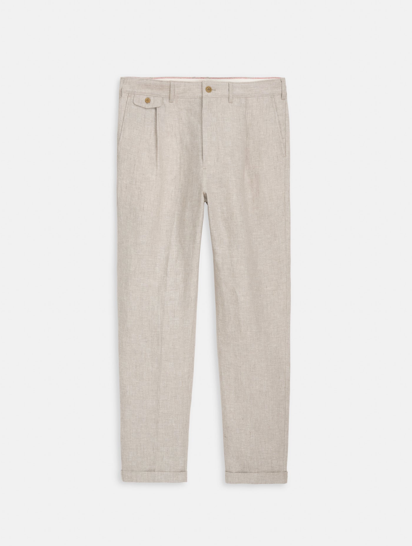 Standard Pleated Pant In Flax Linen