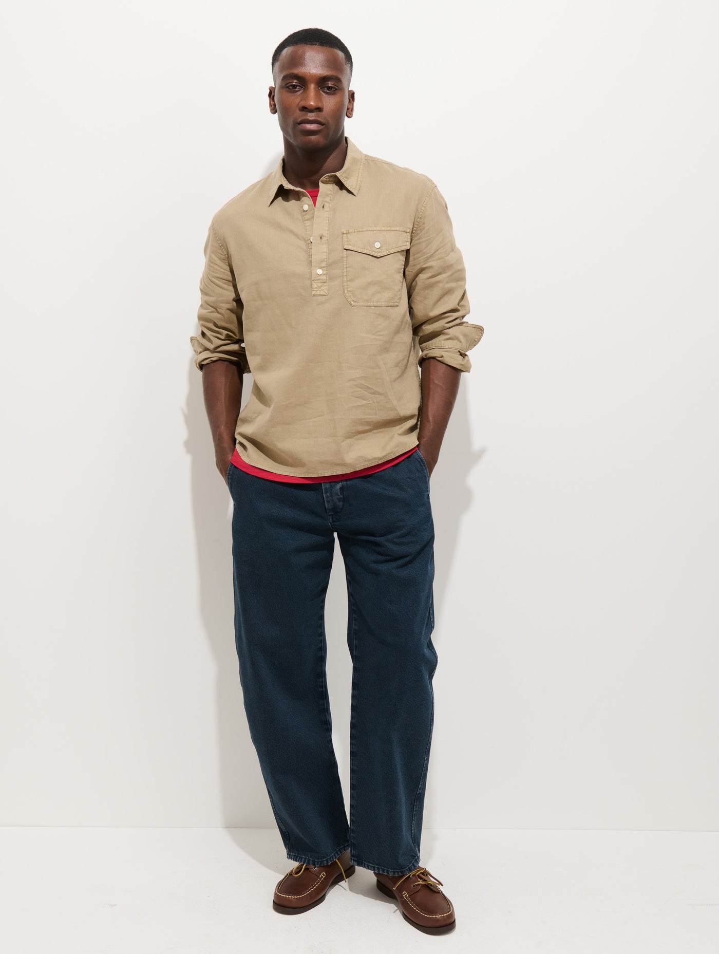 Carter Popover In Cotton Linen