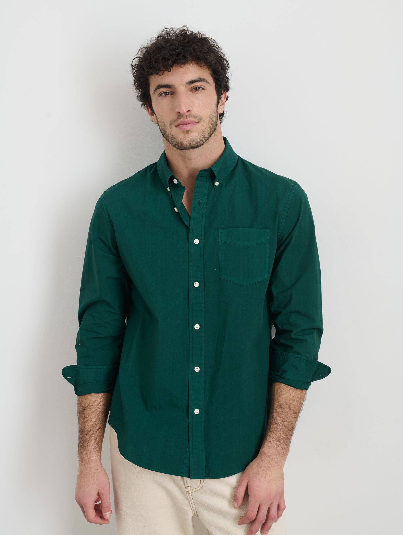 Mill Shirt In Cotton Poplin