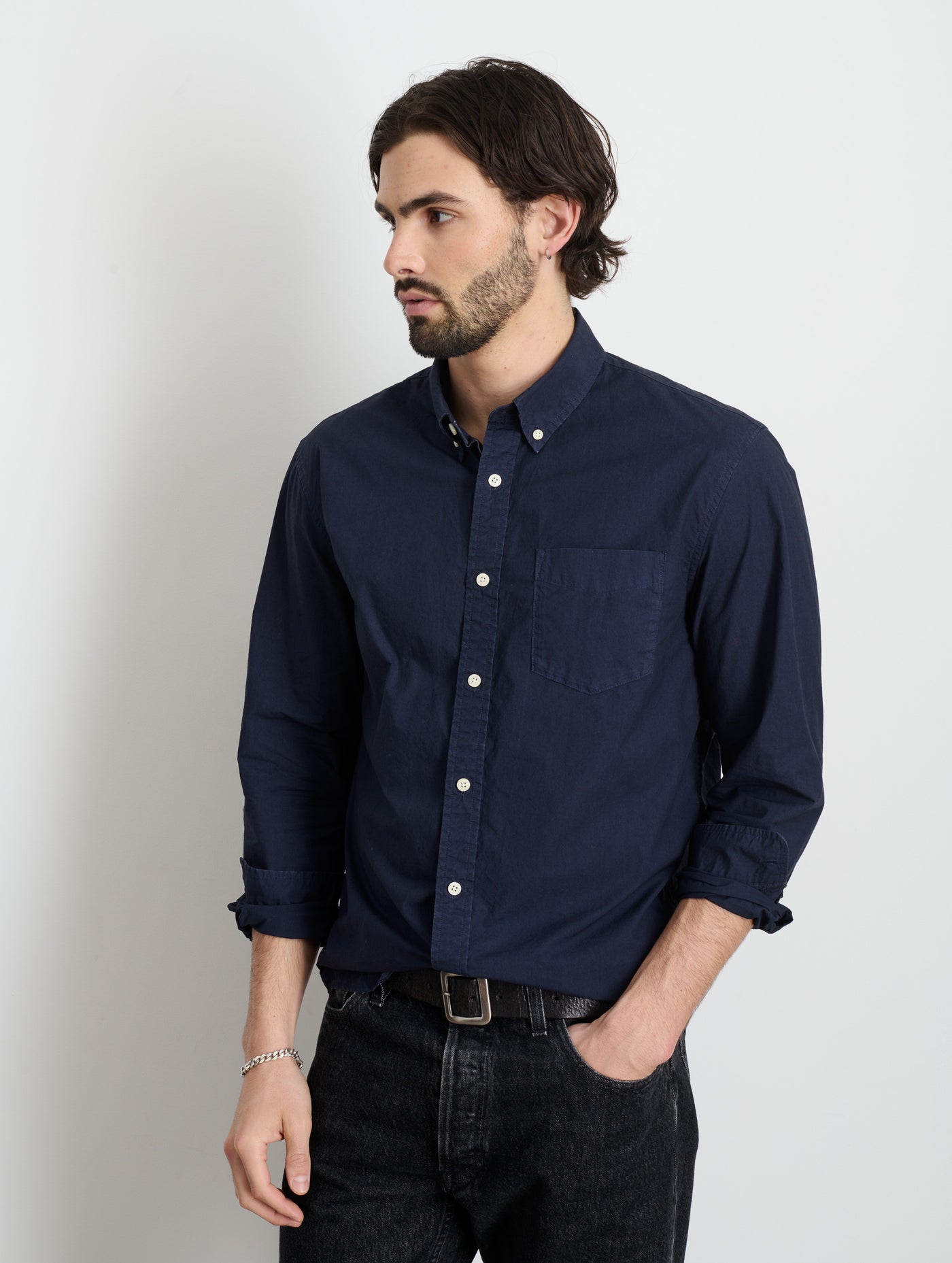 Mill Shirt In Cotton Poplin