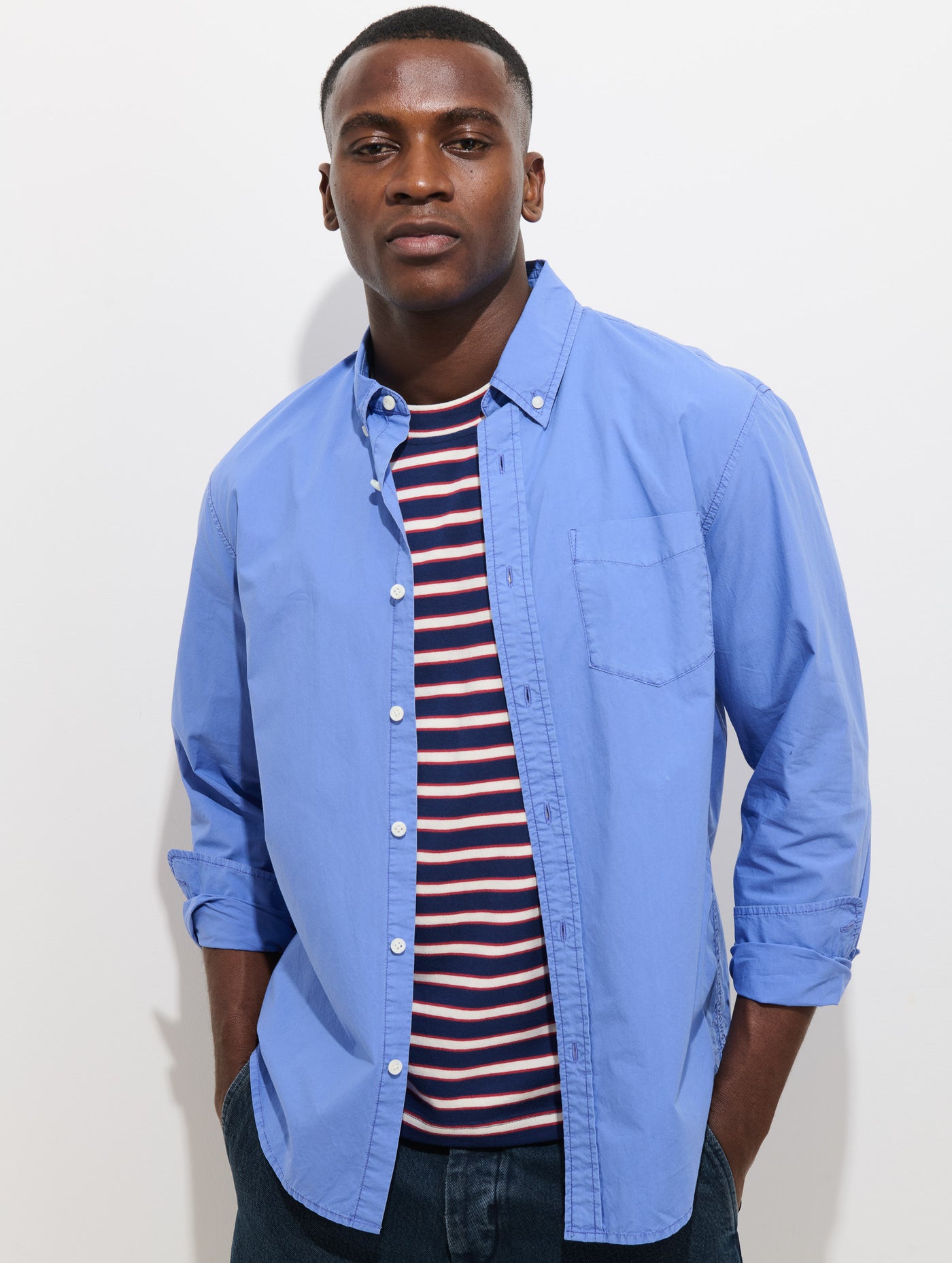 Mill Shirt In Cotton Poplin