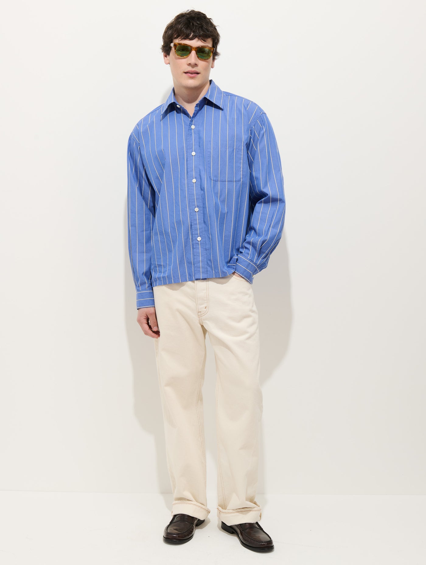 Franklin Striped Shirt In Cotton Poplin