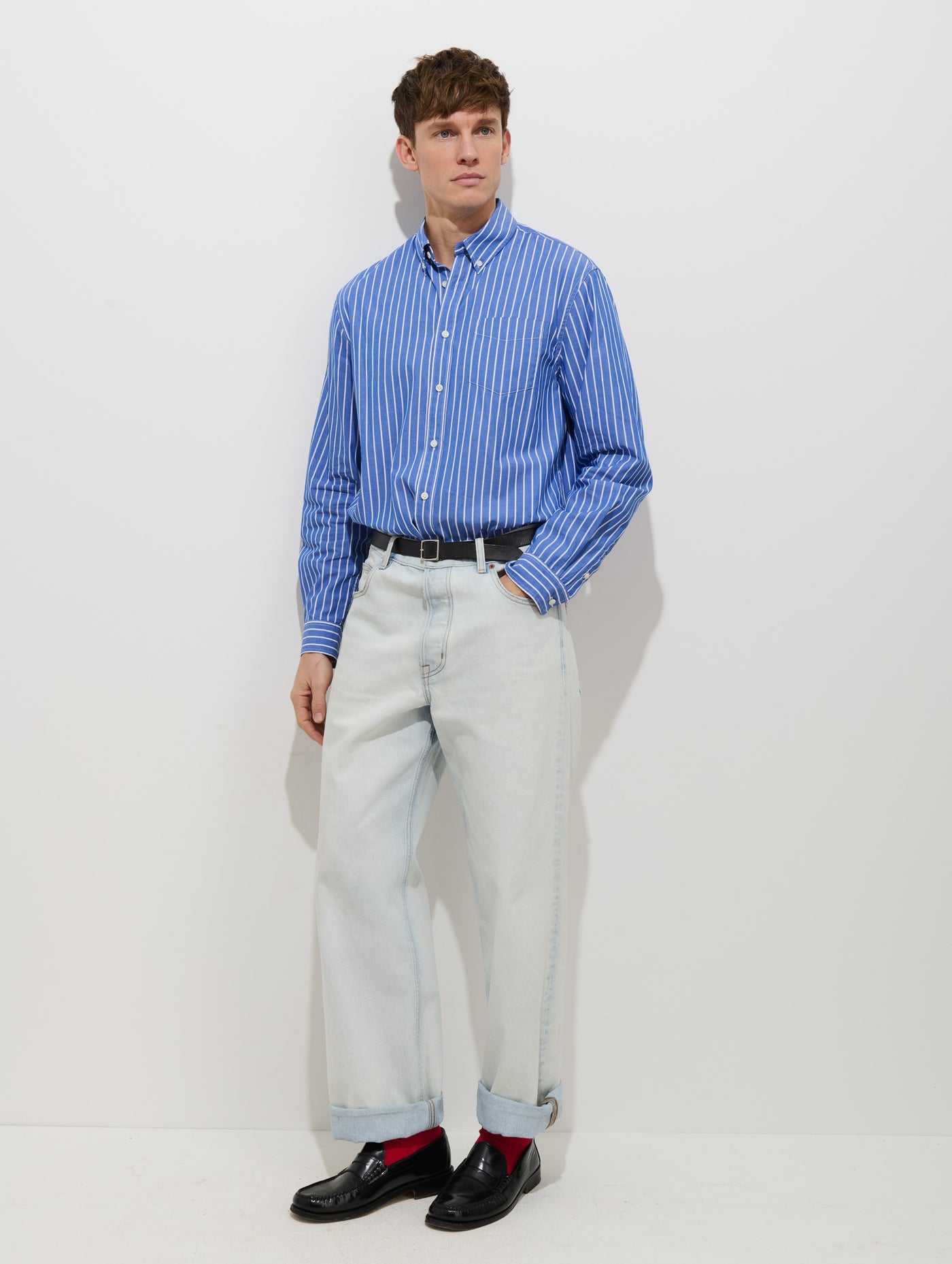 Mill Shirt In Thin Stripe