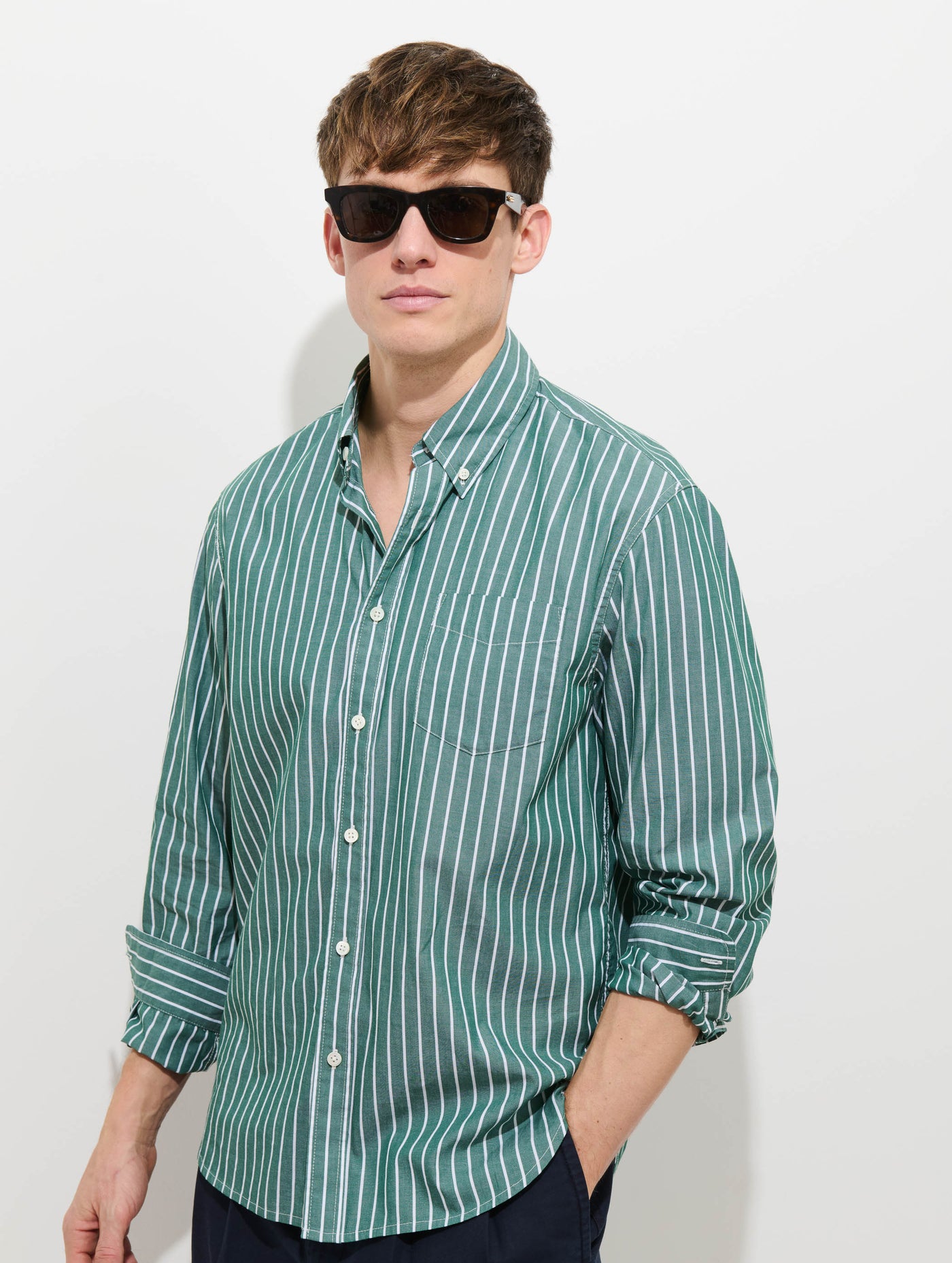 Mill Shirt In Thin Stripe