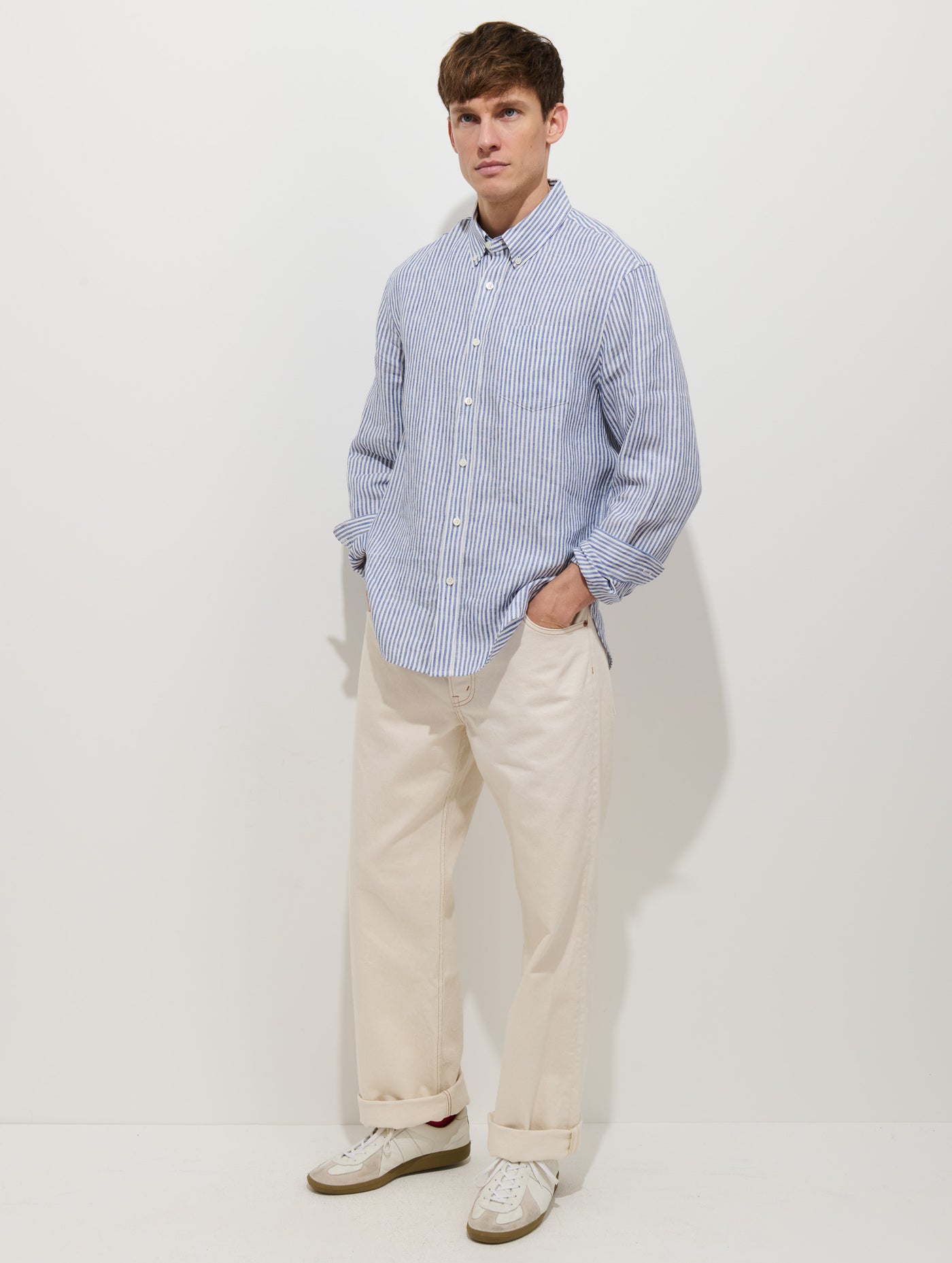 Mill Striped Shirt In Linen