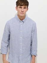 Mill Striped Shirt In Linen