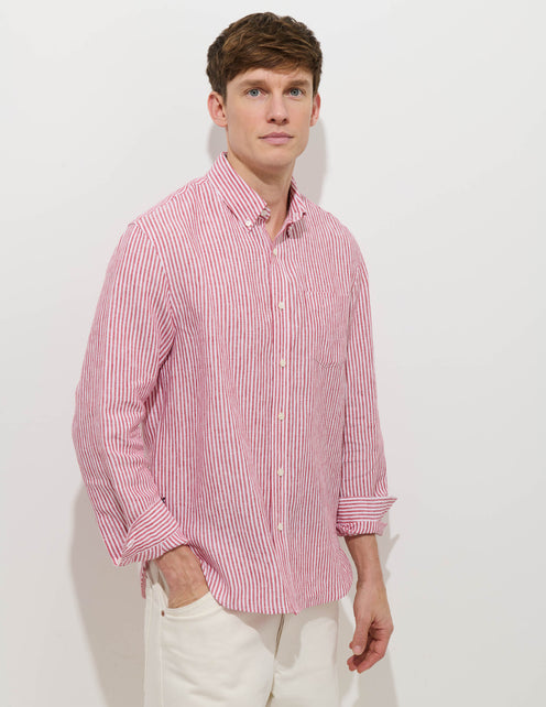 Mill Striped Shirt In Linen