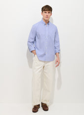 Mill Striped Shirt In Cotton Poplin