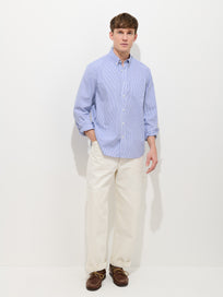Mill Striped Shirt In Cotton Poplin