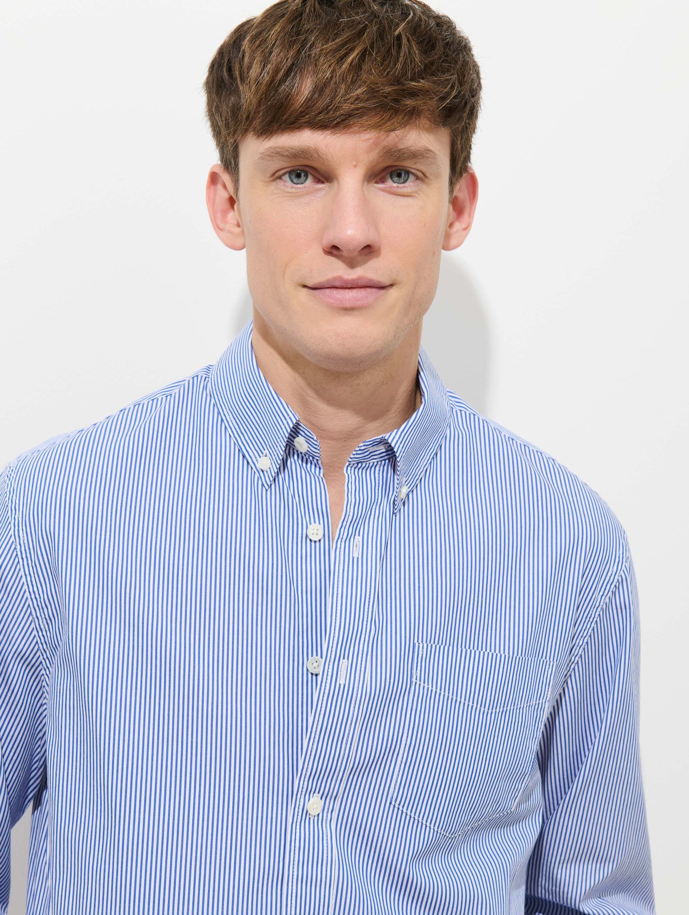 Mill Striped Shirt In Cotton Poplin