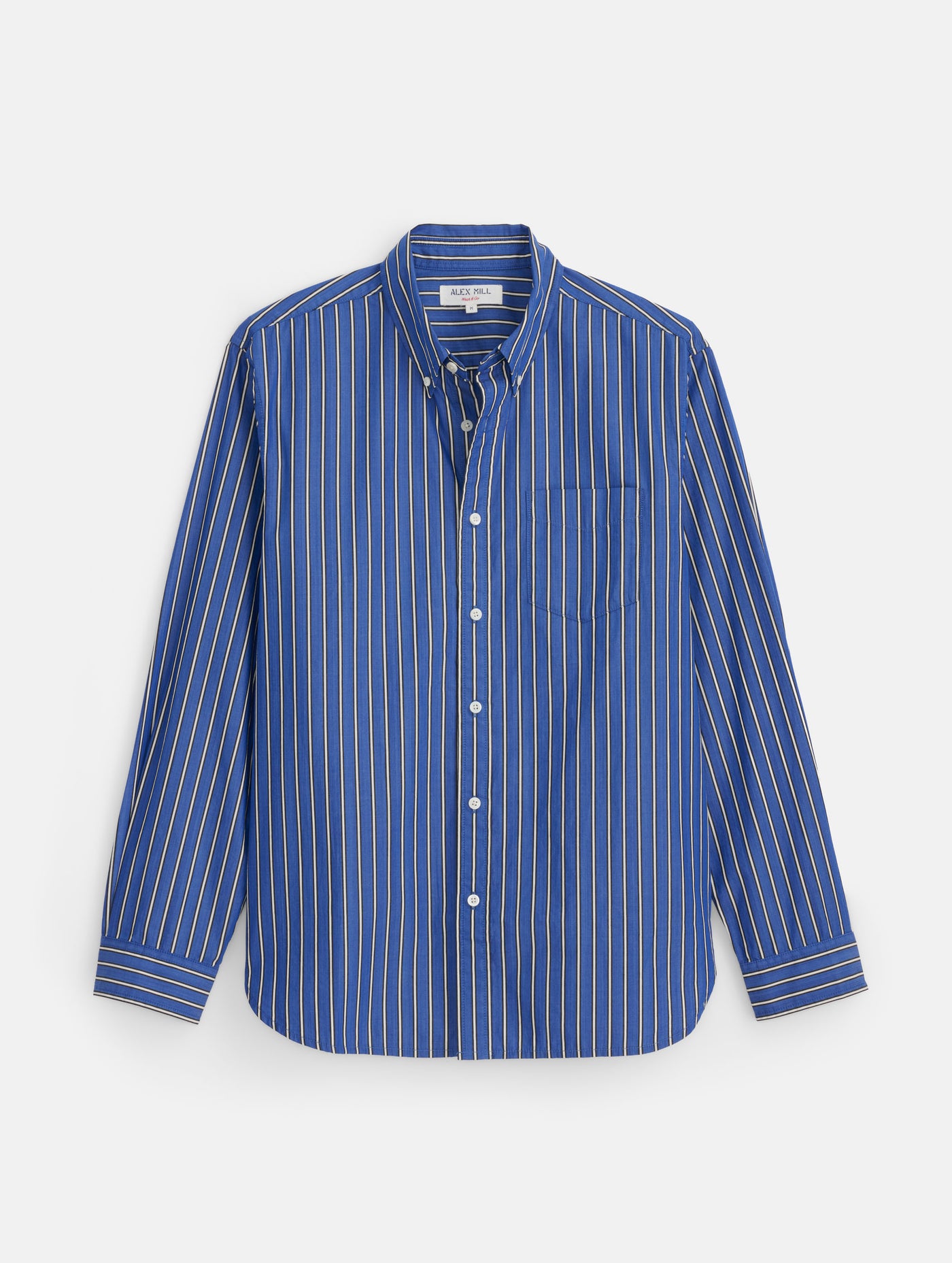 Mill Striped Shirt in Cotton Poplin
