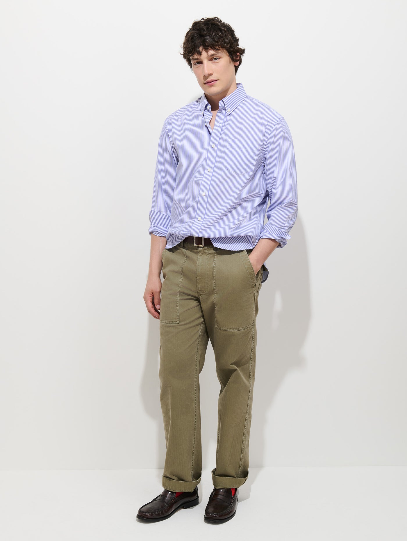 Mill Striped Shirt in Thomas Mason