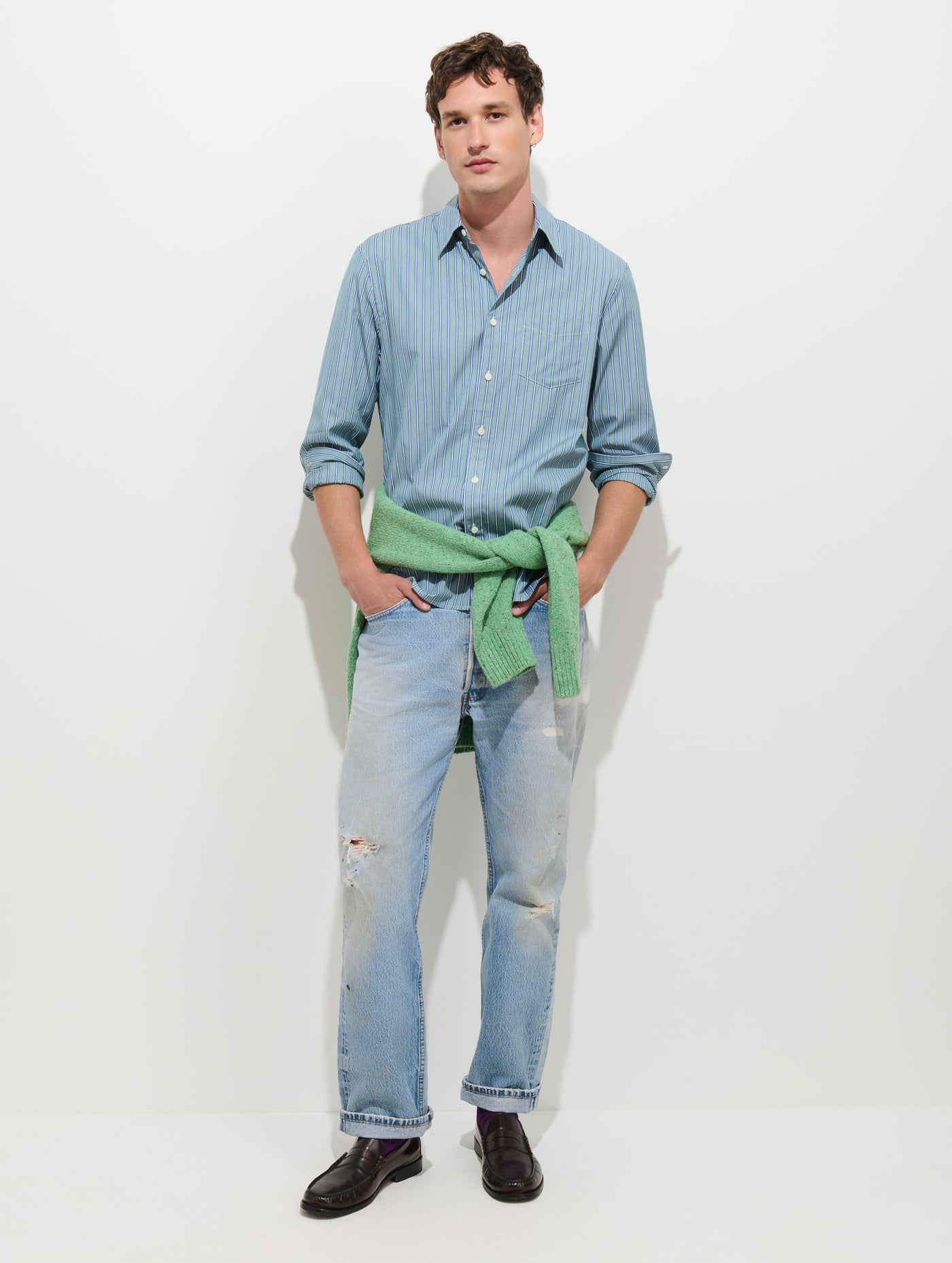 Mill Dress Shirt In Eoe Stripe