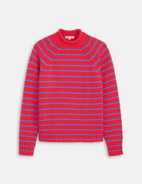 Alex Striped Rollneck In Cotton